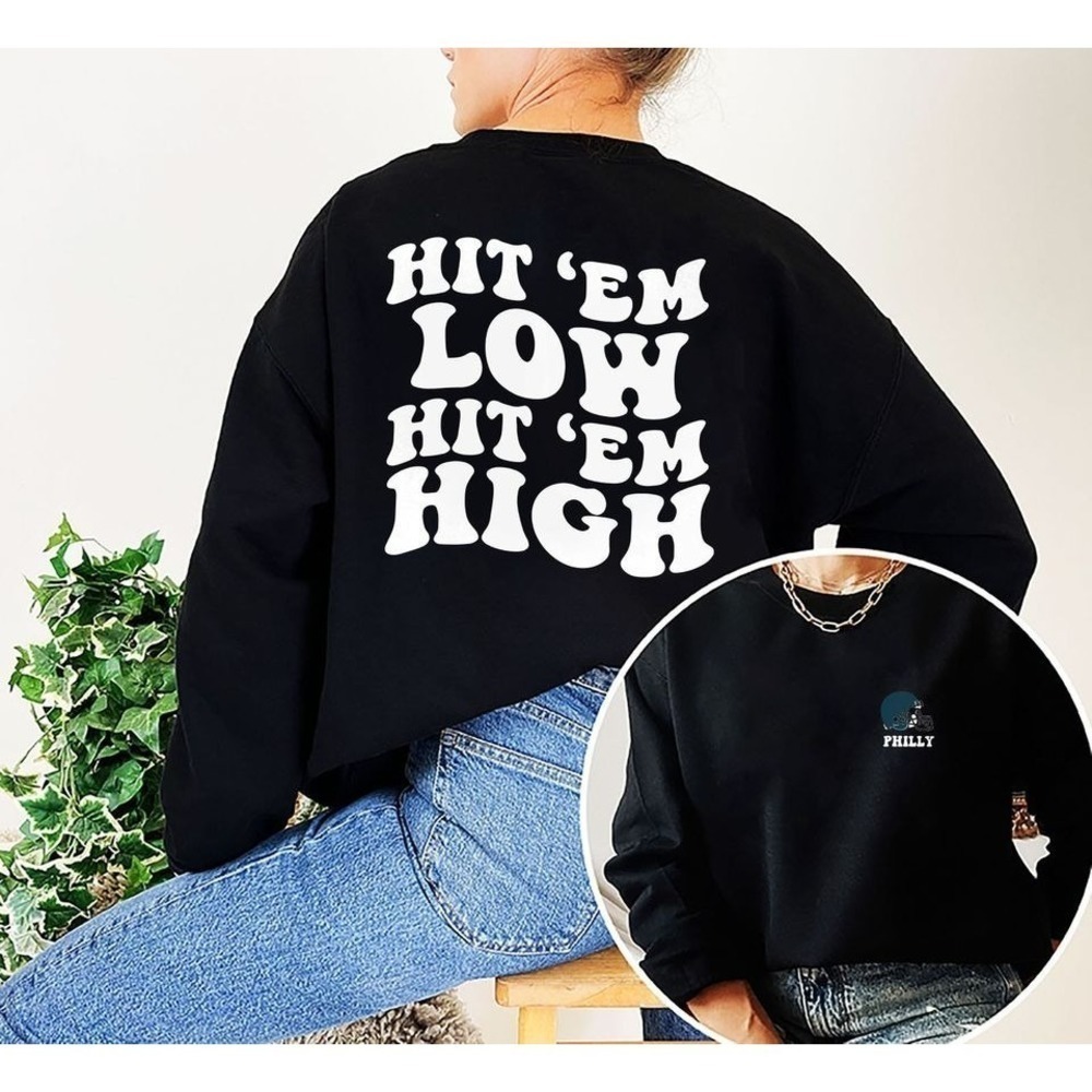 Road To Victory Philly Football Retro Graphic Two Sided Unisex Sweatshirt